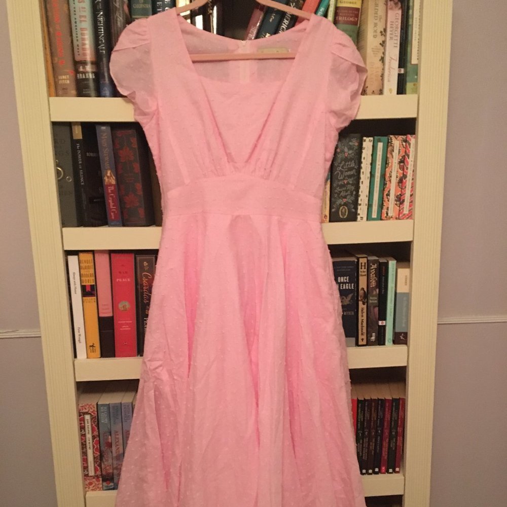 Hearts and Found Pink Swiss dot Ava dress